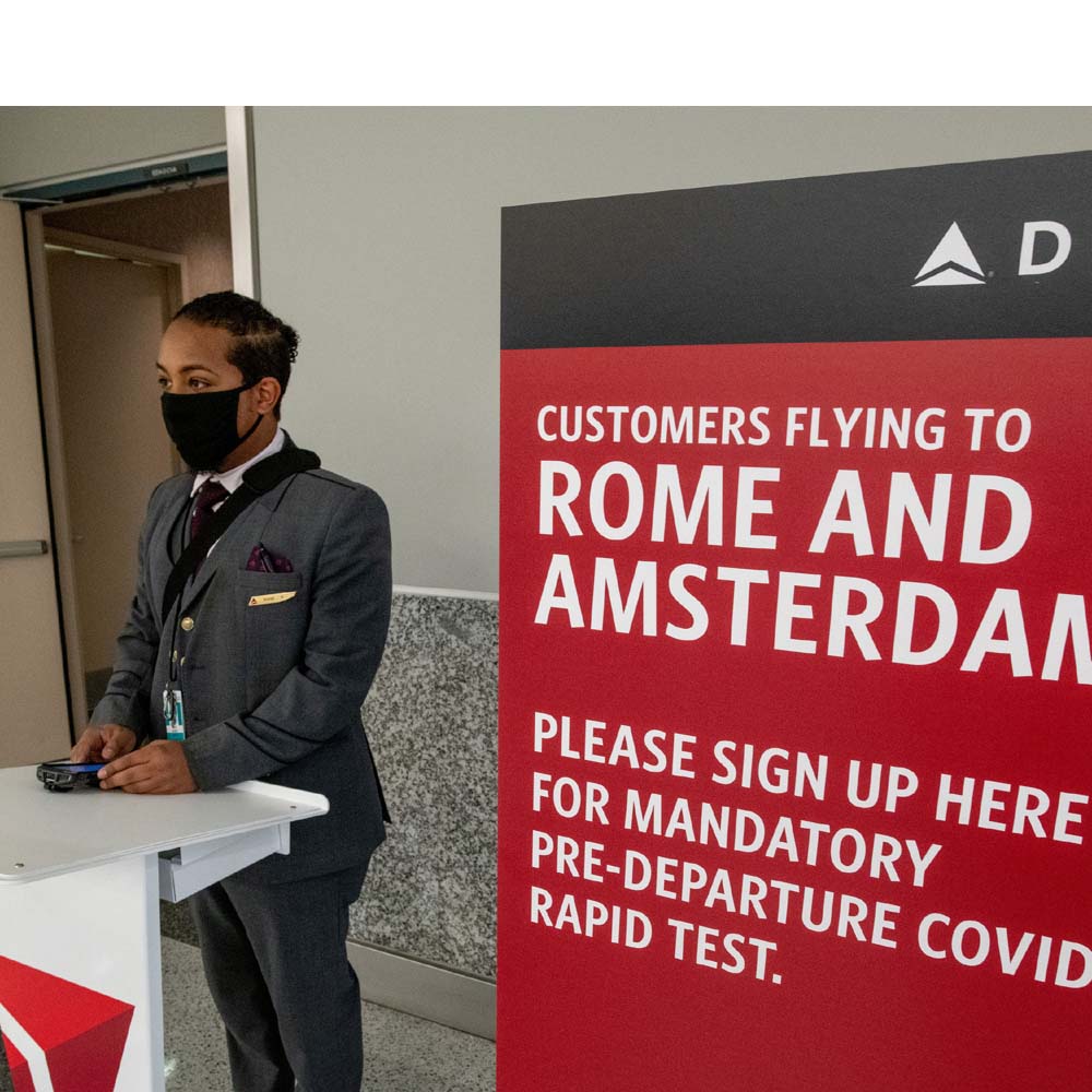 Delta’s Pre-flight Testing Decreases Rate Of Active COVID-19 Infections Onboard